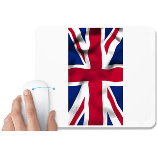                       UDNAG White Mousepad 'Flag | Union Jack UK' for Computer / PC / Laptop [230 x 200 x 5mm]                                              