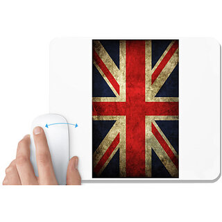                       UDNAG White Mousepad 'Flag | Union Jack' for Computer / PC / Laptop [230 x 200 x 5mm]                                              