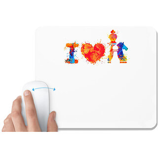                      UDNAG White Mousepad 'Chess | I love chess' for Computer / PC / Laptop [230 x 200 x 5mm]                                              