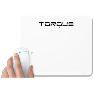                       UDNAG White Mousepad 'Force | TORQUE' for Computer / PC / Laptop [230 x 200 x 5mm]                                              