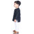 Kid Kupboard  Pure Cotton  Full-Sleeves  Baby Boy's  Black Kurta and White Pyjama Set