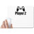 UDNAG White Mousepad 'Player | Player 2' for Computer / PC / Laptop [230 x 200 x 5mm]