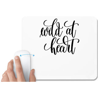                       UDNAG White Mousepad 'Wild at Heart' for Computer / PC / Laptop [230 x 200 x 5mm]                                              