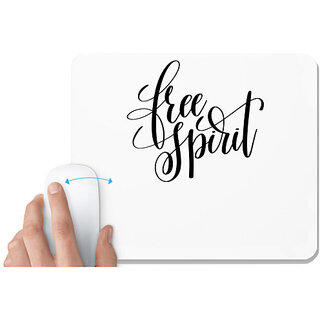                       UDNAG White Mousepad 'Free spirit' for Computer / PC / Laptop [230 x 200 x 5mm]                                              