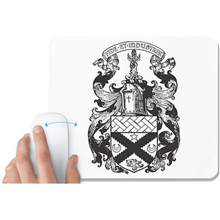                       UDNAG White Mousepad 'Logo | FIDE ET INDUSTRIA' for Computer / PC / Laptop [230 x 200 x 5mm]                                              