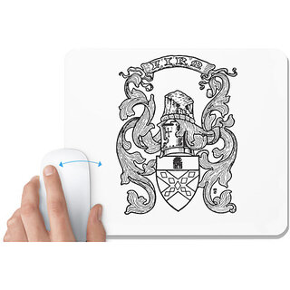                       UDNAG White Mousepad 'Logo' for Computer / PC / Laptop [230 x 200 x 5mm]                                              
