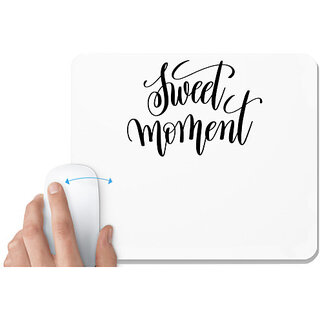                       UDNAG White Mousepad 'Sweet moment' for Computer / PC / Laptop [230 x 200 x 5mm]                                              