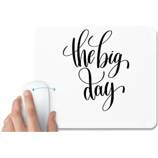                       UDNAG White Mousepad 'The big day' for Computer / PC / Laptop [230 x 200 x 5mm]                                              