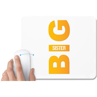                       UDNAG White Mousepad 'Rakshabandhan | Big Sister' for Computer / PC / Laptop [230 x 200 x 5mm]                                              