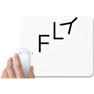                       UDNAG White Mousepad 'Fly' for Computer / PC / Laptop [230 x 200 x 5mm]                                              