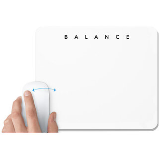                       UDNAG White Mousepad 'Balance' for Computer / PC / Laptop [230 x 200 x 5mm]                                              