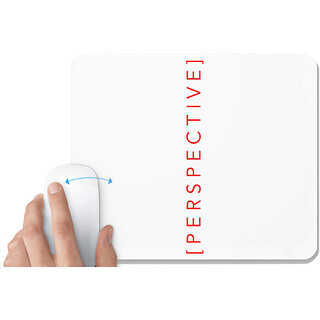                       UDNAG White Mousepad 'Perspective' for Computer / PC / Laptop [230 x 200 x 5mm]                                              