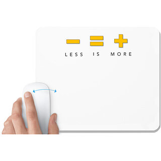                       UDNAG White Mousepad 'Coder | Minus is equal to plus' for Computer / PC / Laptop [230 x 200 x 5mm]                                              