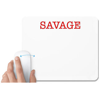                       UDNAG White Mousepad 'Savage' for Computer / PC / Laptop [230 x 200 x 5mm]                                              