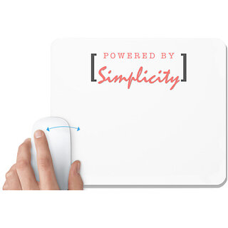                       UDNAG White Mousepad 'Simplicity | powered by simplicity' for Computer / PC / Laptop [230 x 200 x 5mm]                                              