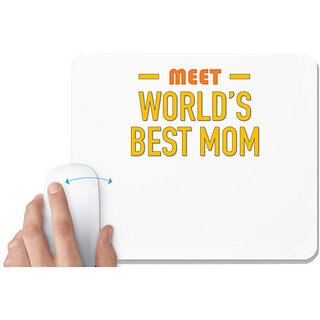                       UDNAG White Mousepad 'Mother Daughter | Meet worlds best Mom' for Computer / PC / Laptop [230 x 200 x 5mm]                                              