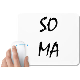                      UDNAG White Mousepad 'Couple | SO MA' for Computer / PC / Laptop [230 x 200 x 5mm]                                              