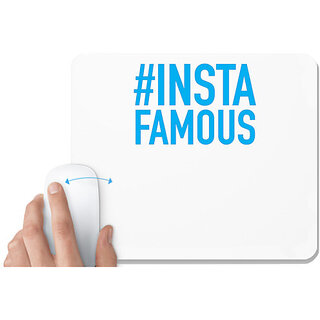                       UDNAG White Mousepad 'Hashtag | #Insta Famous' for Computer / PC / Laptop [230 x 200 x 5mm]                                              