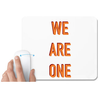                       UDNAG White Mousepad 'Family | We are one' for Computer / PC / Laptop [230 x 200 x 5mm]                                              