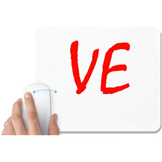                       UDNAG White Mousepad 'Couple | Ve' for Computer / PC / Laptop [230 x 200 x 5mm]                                              