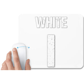                       UDNAG White Mousepad 'Navratri | White' for Computer / PC / Laptop [230 x 200 x 5mm]                                              