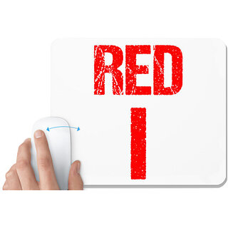                       UDNAG White Mousepad 'Navratri | Red' for Computer / PC / Laptop [230 x 200 x 5mm]                                              