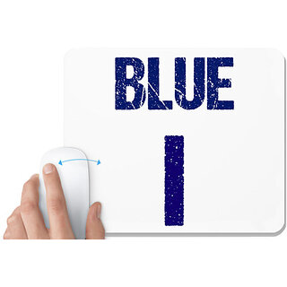                       UDNAG White Mousepad 'Navratri | Blue' for Computer / PC / Laptop [230 x 200 x 5mm]                                              