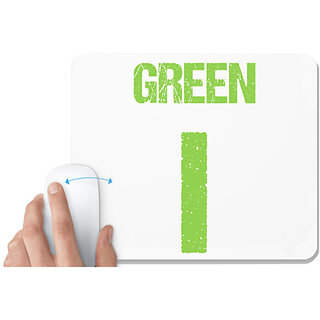                       UDNAG White Mousepad 'Navratri | Green' for Computer / PC / Laptop [230 x 200 x 5mm]                                              