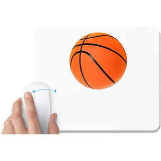                       UDNAG White Mousepad 'Basketball' for Computer / PC / Laptop [230 x 200 x 5mm]                                              