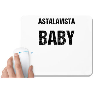                       UDNAG White Mousepad 'Baby | Astalavista Baby' for Computer / PC / Laptop [230 x 200 x 5mm]                                              