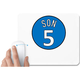                       UDNAG White Mousepad 'Son | 5 Son' for Computer / PC / Laptop [230 x 200 x 5mm]                                              