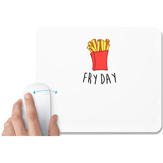                       UDNAG White Mousepad 'Franky Friday' for Computer / PC / Laptop [230 x 200 x 5mm]                                              