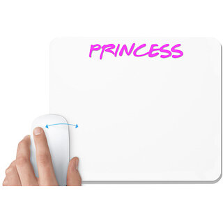                       UDNAG White Mousepad 'Princess' for Computer / PC / Laptop [230 x 200 x 5mm]                                              