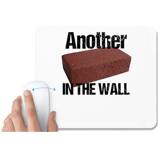                       UDNAG White Mousepad 'Brick | Another brick in the wall' for Computer / PC / Laptop [230 x 200 x 5mm]                                              