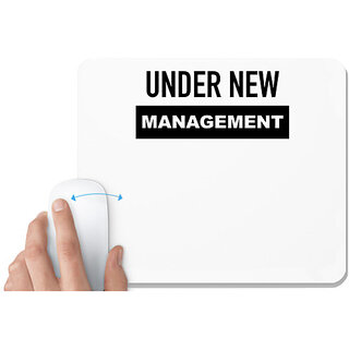                       UDNAG White Mousepad 'Couple | Under New Management' for Computer / PC / Laptop [230 x 200 x 5mm]                                              