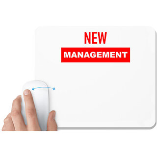                       UDNAG White Mousepad 'Couple | New Management' for Computer / PC / Laptop [230 x 200 x 5mm]                                              
