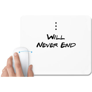                       UDNAG White Mousepad 'Couple | Will never end' for Computer / PC / Laptop [230 x 200 x 5mm]                                              