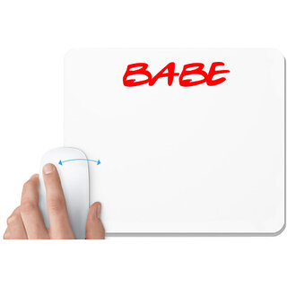                       UDNAG White Mousepad 'Couple | Babe' for Computer / PC / Laptop [230 x 200 x 5mm]                                              