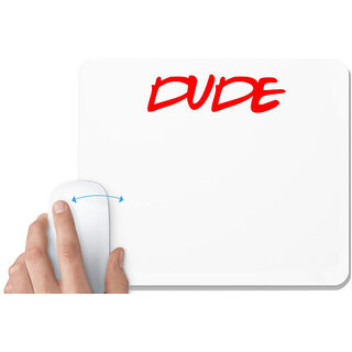                       UDNAG White Mousepad 'Couple | Dude' for Computer / PC / Laptop [230 x 200 x 5mm]                                              