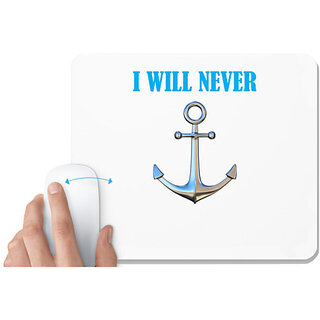                       UDNAG White Mousepad 'Couple | I will never' for Computer / PC / Laptop [230 x 200 x 5mm]                                              