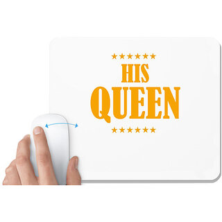                       UDNAG White Mousepad 'Couple | The Queen' for Computer / PC / Laptop [230 x 200 x 5mm]                                              
