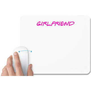                       UDNAG White Mousepad 'Couple | Girlfriend' for Computer / PC / Laptop [230 x 200 x 5mm]                                              