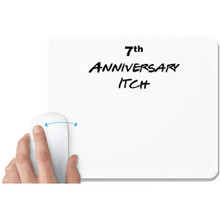                       UDNAG White Mousepad '7th Anniversary' for Computer / PC / Laptop [230 x 200 x 5mm]                                              