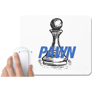                       UDNAG White Mousepad 'Pawn' for Computer / PC / Laptop [230 x 200 x 5mm]                                              