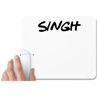                       UDNAG White Mousepad 'Singh' for Computer / PC / Laptop [230 x 200 x 5mm]                                              