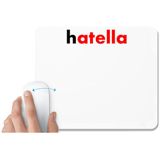                       UDNAG White Mousepad 'hatella' for Computer / PC / Laptop [230 x 200 x 5mm]                                              