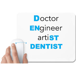                       UDNAG White Mousepad 'Dentist | Doctor Engineer artist Dentist1' for Computer / PC / Laptop [230 x 200 x 5mm]                                              