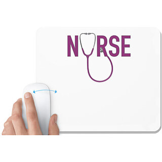                       UDNAG White Mousepad 'Nurse | Doctor' for Computer / PC / Laptop [230 x 200 x 5mm]                                              