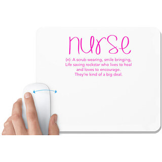                       UDNAG White Mousepad 'Nurse' for Computer / PC / Laptop [230 x 200 x 5mm]                                              
