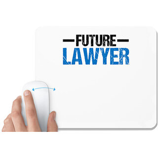                       UDNAG White Mousepad 'Lawyer | Future Lawyer' for Computer / PC / Laptop [230 x 200 x 5mm]                                              